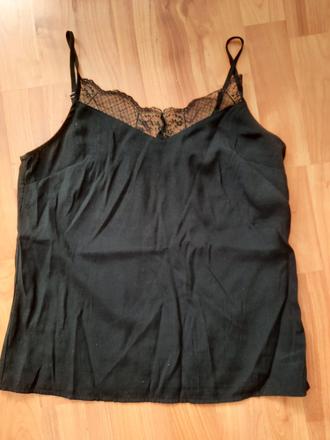 Cierne tielko s krajkou, s