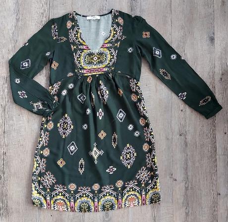 Tmavozelené vzorované šaty promod, promod,40