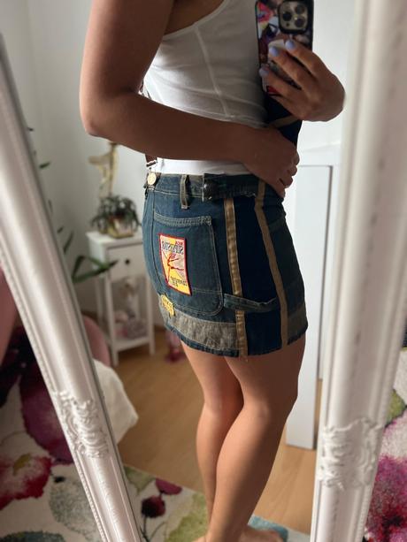 Rifľová sukňa s trakmi, s