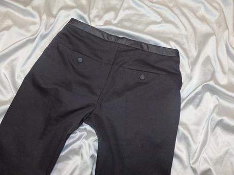 Kvalitné elegantné čierne nohavice, 36