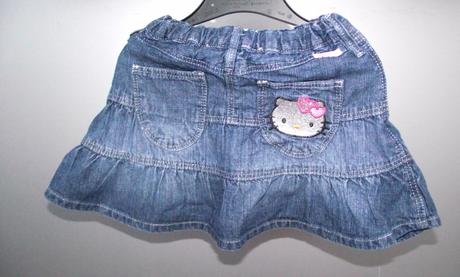 Riflová sukňa hellou kitty, h&m,98