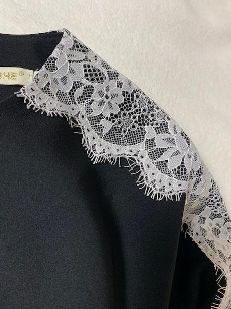 Blúzka s čipkou a 3/4 rukávom, m
