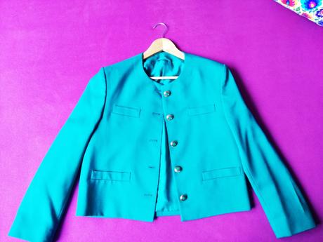 Elegantné sačko modrozelenej farby, 42