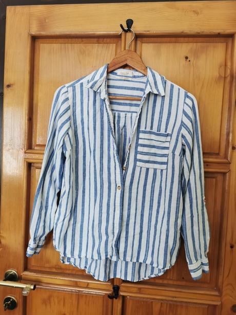 Pásikavá ľanová blúzka, f&f,l