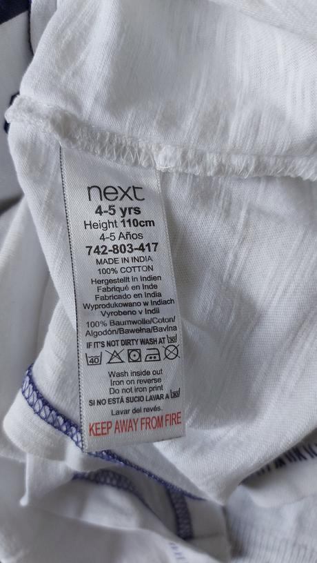 Bavlnené tričko 4-5r., next,110