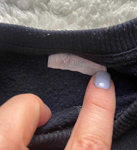 Tmavomodra mikina s farebnymi flitrami, 98