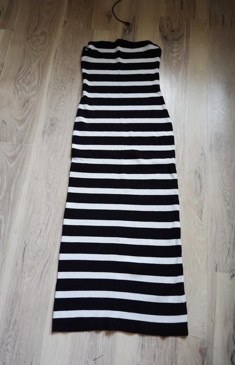 Vrúbkované tehotenské šaty h&m mama, h&m,l