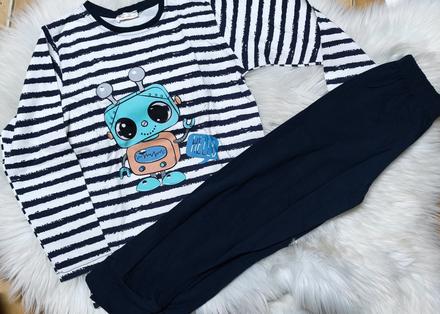 Detské bavlnené pyžamo robot, 80 - 164