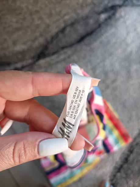 Pestrofarebné šaty na leto, h&m,140