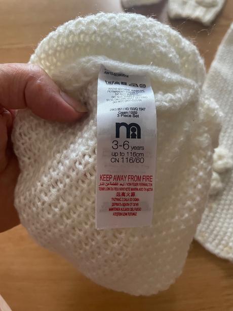 Čiapka, šál a rukavice, mothercare,116