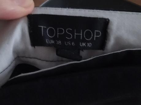 Elegantné čierne nohavice, topshop,m