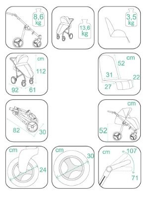 Dvojkombinácia kočíku zn. nico bebetto - limitovan, bebetto,bebetto nico