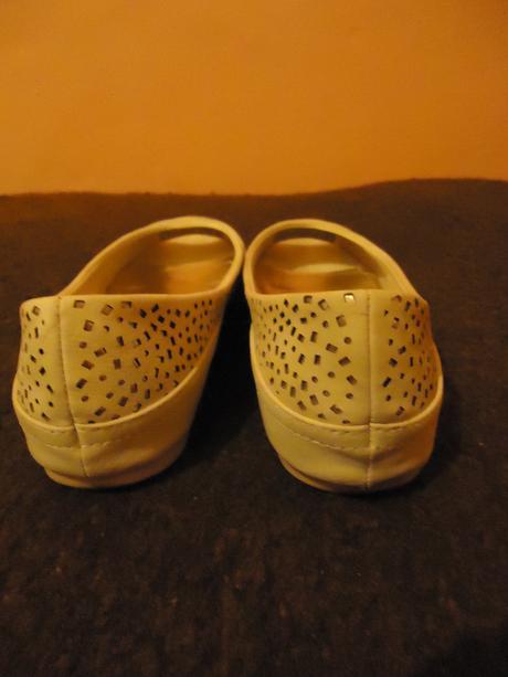 Hnedé balerínky s otvorenou špičkou, 36