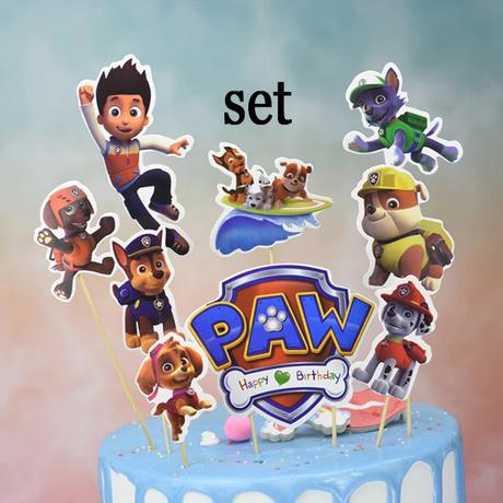 Tortový zápich paw patrol (9ks) - skladom, tz-230,
