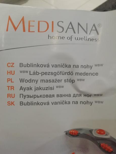 Bublinková vanička na nohy, 