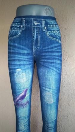 Legíny džínsový vzhľad, s/m, m / s