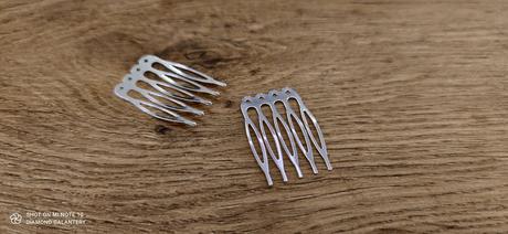 Vlasový hrebienok 39 x 27 mm - zlatý,strieborný, 