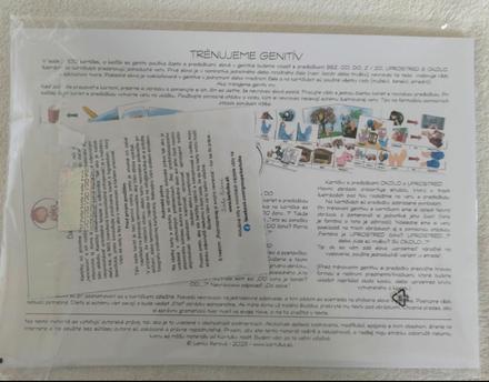 Logopedické kartičky - trénujeme genitív, 