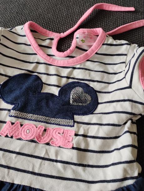 Bavlnene letne saty mini mouse, 80