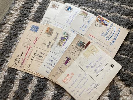 Retro pohľadnice kvety a mdž 80-90te roky, 