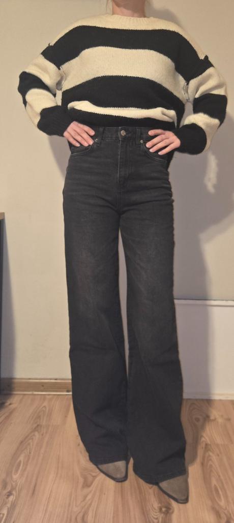Dámske wide leg džínsy veľ.34, c&a,xs