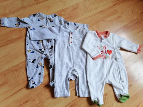3x pyžamka, dupačky - 56/62, baby club,56