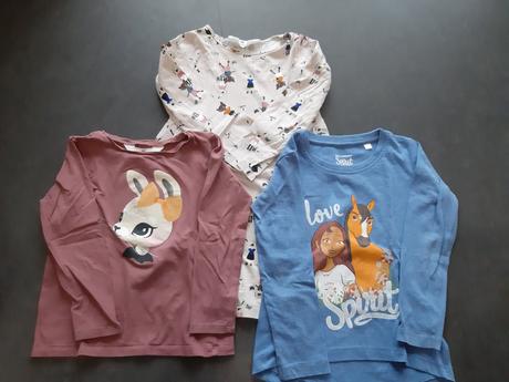 Tricka 2ks + saty, h&m,116