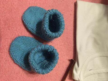 Štrikované ponošky/papučky na 6-9 mesiacov, 17