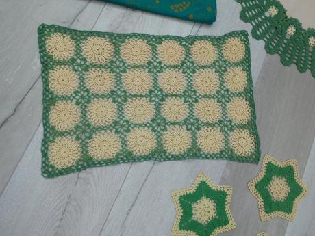 Do zelena obrusky +háčkované,, 