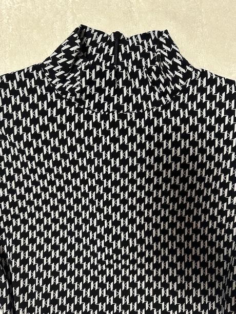 Čiernobiele tričko s monogramom karl lagerfeld, m