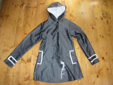 Jarný kabátik s pierkom a kapucňou, m