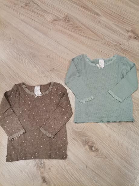 2 x dievčenské tričko hm 74, h&m,74
