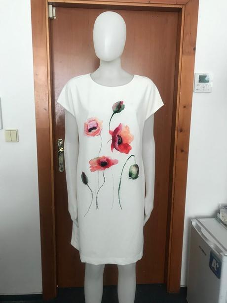 Podšité šaty s makmi, 40, bonprix,40