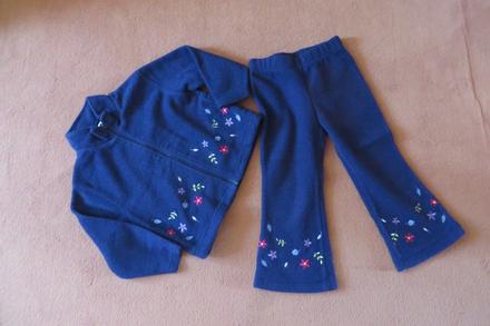 Teplý komplet pre dievčatko - veľ. 98, items,98