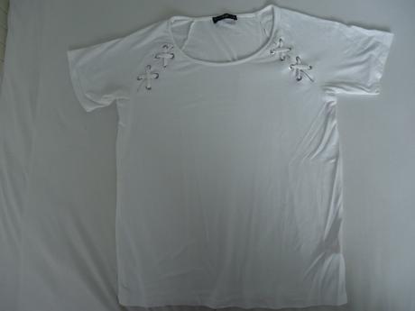 Biele letné tričko so šnurovaním, f&f,s