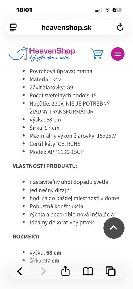 Moderná a dekoratívna lampa, 