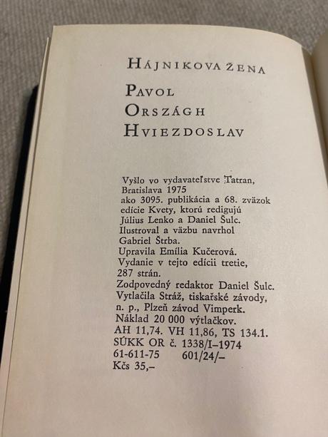 Hájnikova žena pavol orságh hviezdoslav malý rozme, 