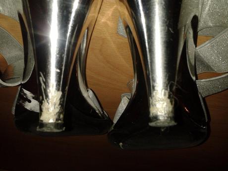 Strieborne sandalky, 37