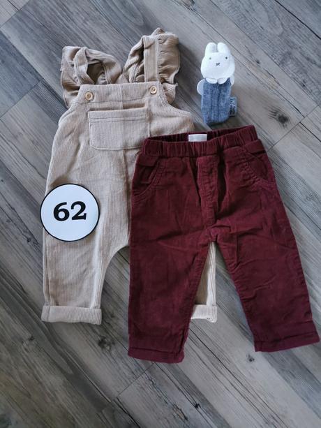Krémové a bordové nohavice f&f, f&f,62