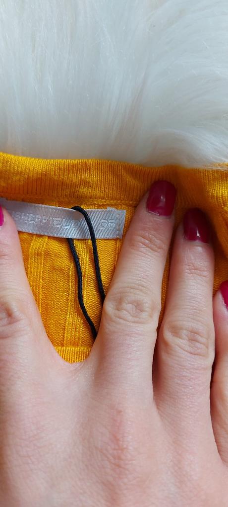 Horčicové rebrované tričko, gate,36