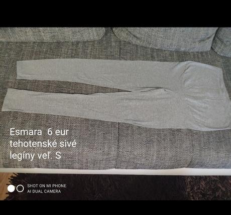 Tehotenské sivé legíny  veľ. s, esmara,s