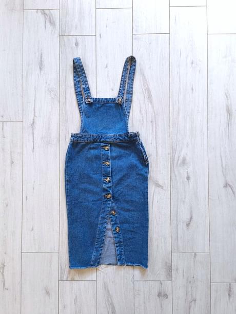 Jeansová sukňa s trakmi bershka, bershka,s