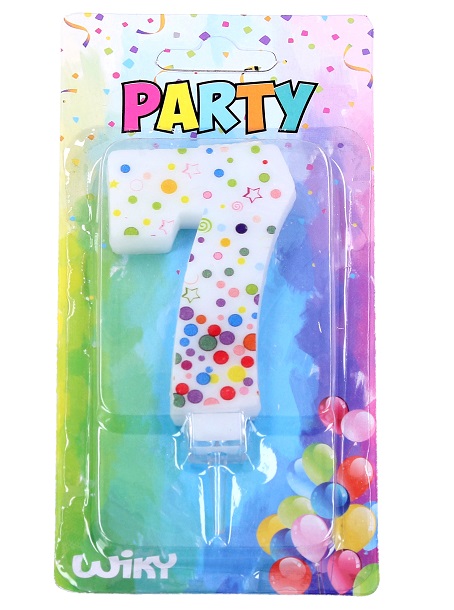 Tortová sviečka s bodkami č.0-9,