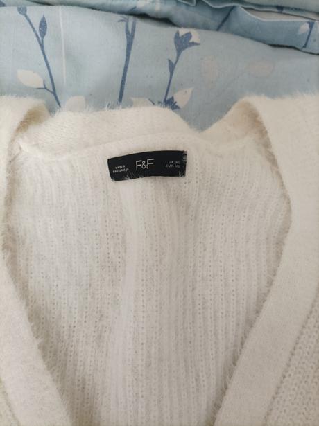Biely pulóver xl, f&f,xl