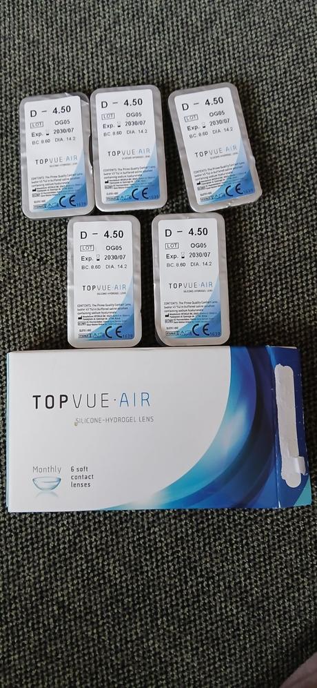 Kontaktné šošovky topvue air, 