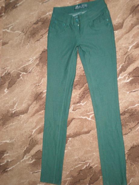 Tmavozelené nohavice, xs