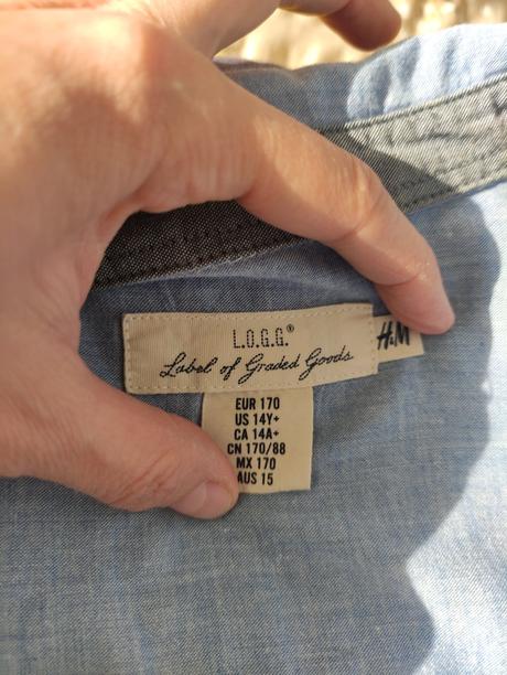Svetlo-modrá košeľa, h&m,170