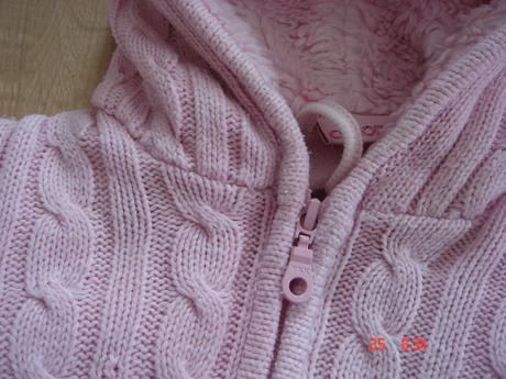 Krasny hruby zatepleny ruzova svetrik mikina, cherokee,98