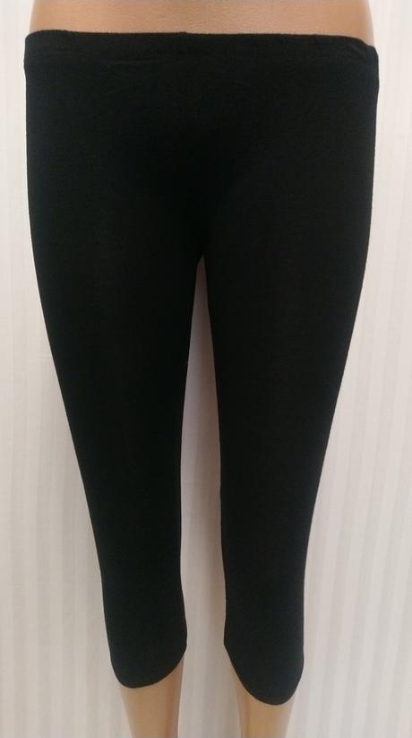 Dámske elastické čierne 3/4 legíny, xs, xs