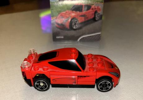 Lego shell ferrari s naťahovacím motorom - 2 kusy, 